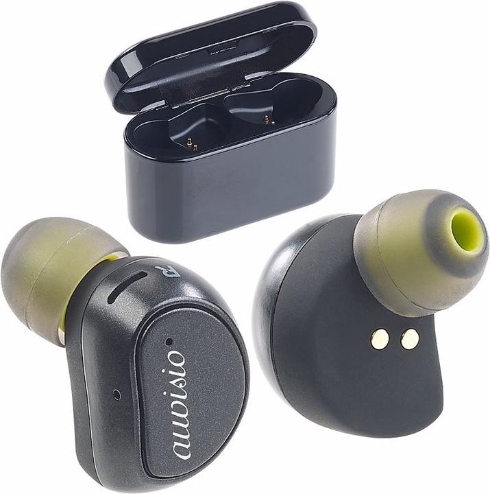 Auvisio True Wireless In-Ear-Headset inkl. Powerbank-Etui (2.50 h, Kabellos)