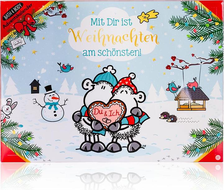 Produktbild Accentra Adventskalender SHEEPWORLD - Mit Dir ist Weihnachten am schönsten - in rechteckiger Box, gefüllt mit