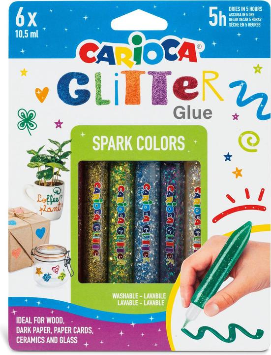 Immagine prodotto Carioca Penna glitterata (Multicolore, 6 x)