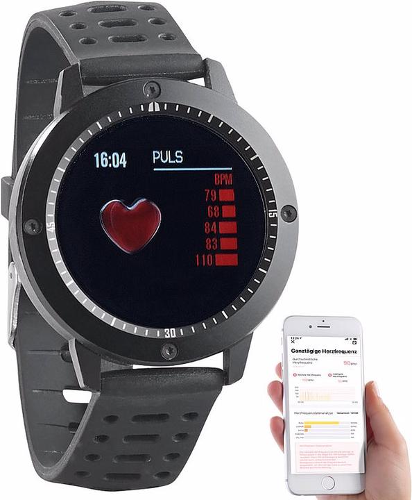Produktbild Newgen medicals Fitness-Uhr, Touch-Farbdisplay, Blutdruck- & Herzfrequenzanzeige (45 mm)