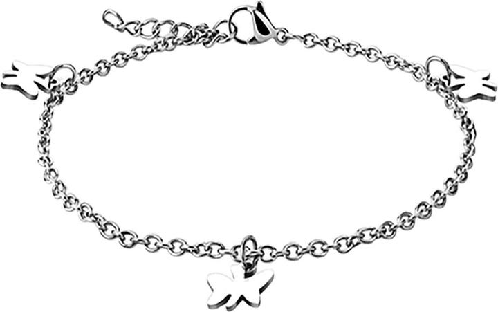 Star Piercing Kette silber mit Schmetterlinge (Chirurgenstahl 316L)