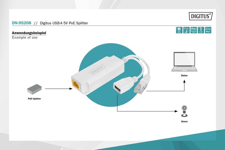 Produktbild Digitus DN-95208 (PoE Splitter)