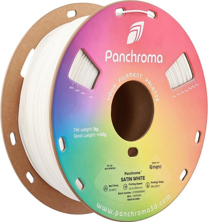 Produktbild Polymaker Panchroma™ PLA Satin (PLA, 1.75 mm, 1000 g, Weiss)