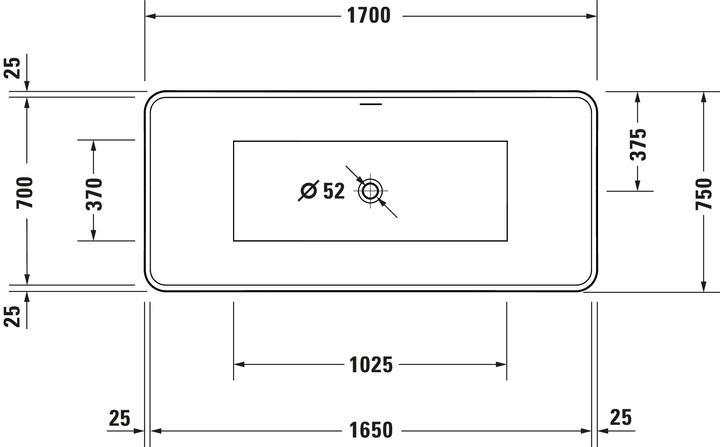 Produktbild Duravit DuraToro Badewanne (265 l, 170 cm, 75 cm)