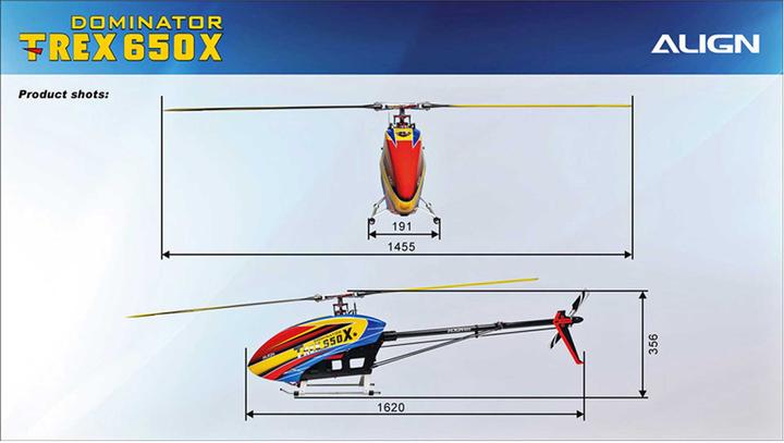 Actual product image Align T-Rex 650X Dominator Flybarless Electric Helicopter 12S Super Combo
