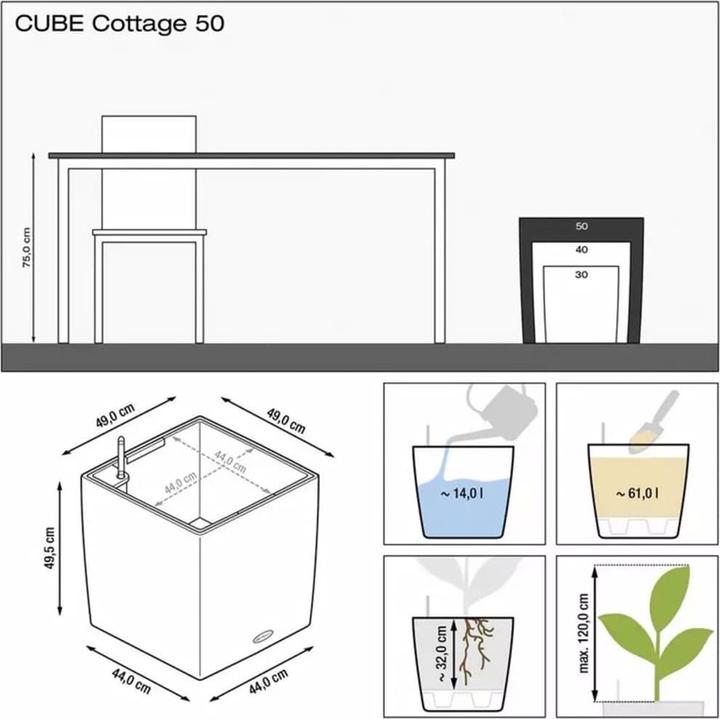 Actual product image Lechuza Cube Cottage (49 cm)
