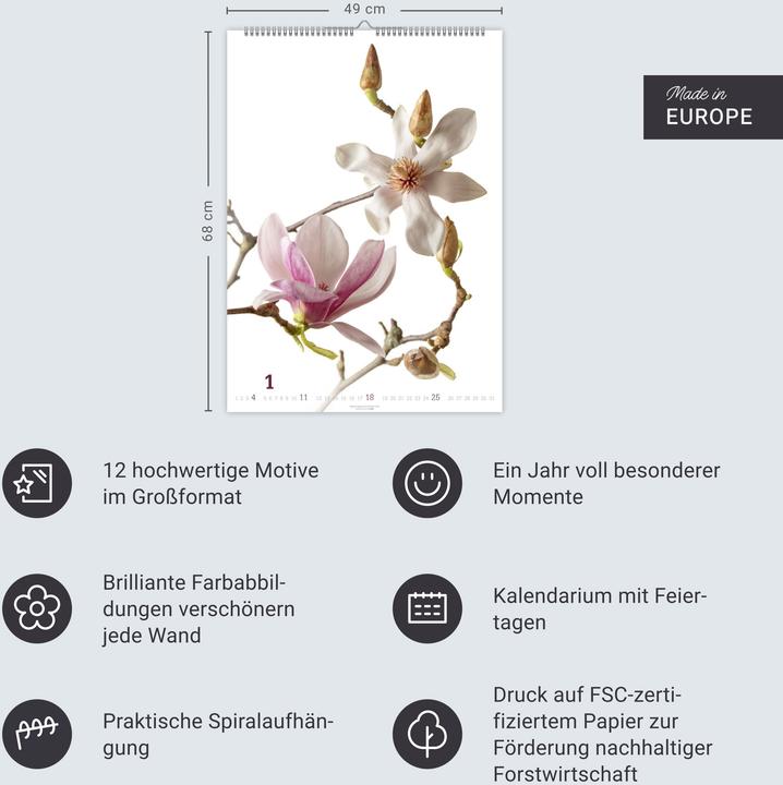 Produktbild Blütenbilder Kalender 2026 (49 x 68 cm, Deutsch)