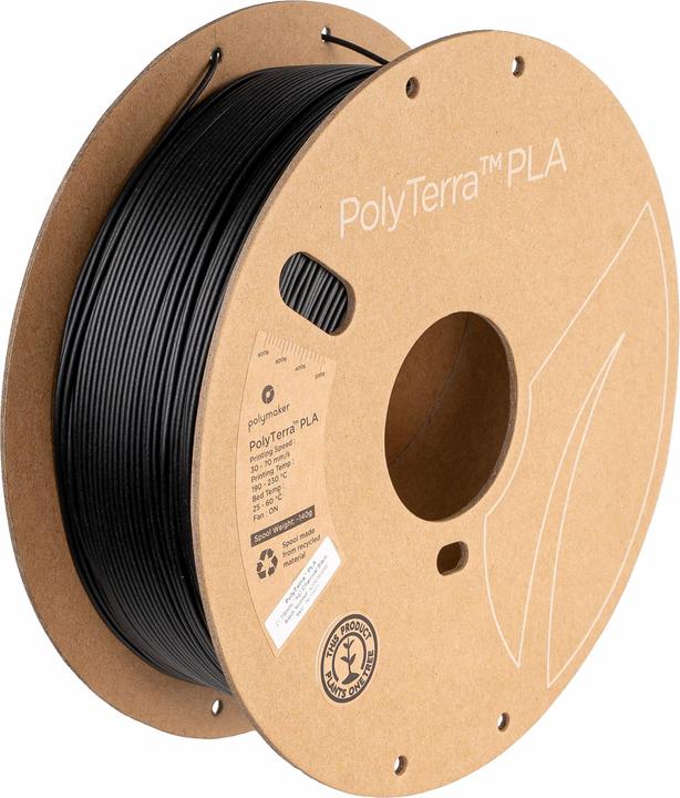 Image du produit Polymaker PolyTerra (PLA, 1.75 mm, 1000 g, Noir)