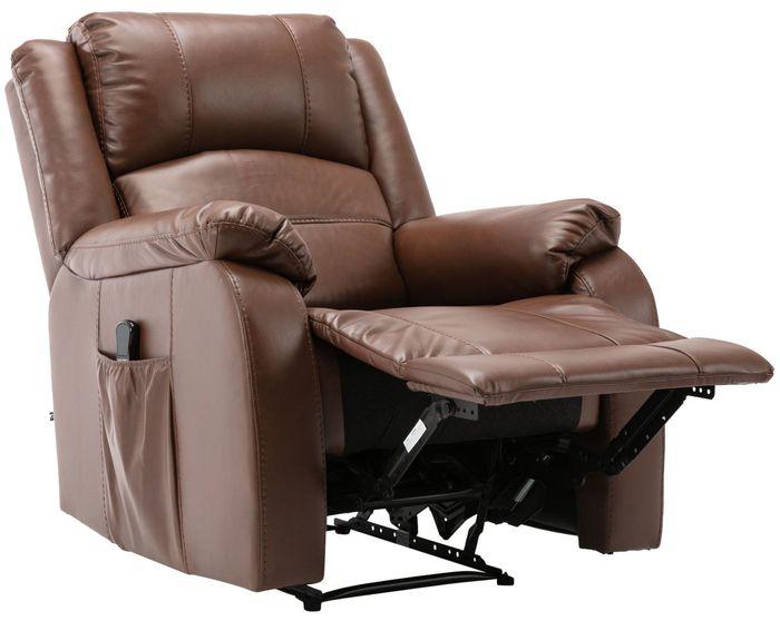 Actual product image Swisshandel24 Sessel Kerpen mit Massagefunktion Kunstleder, hellbraun