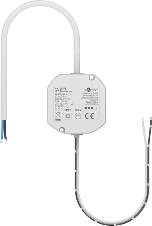 Actual product image Goobay LED transformer 12 V/12 W