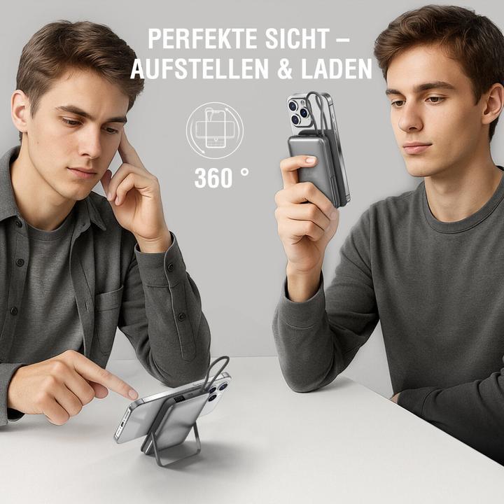 Image du produit 4smarts Wireless Powerbank Enterprise Pocket spacegrau (10000 mAh, 22.50 W, 37 Wh)