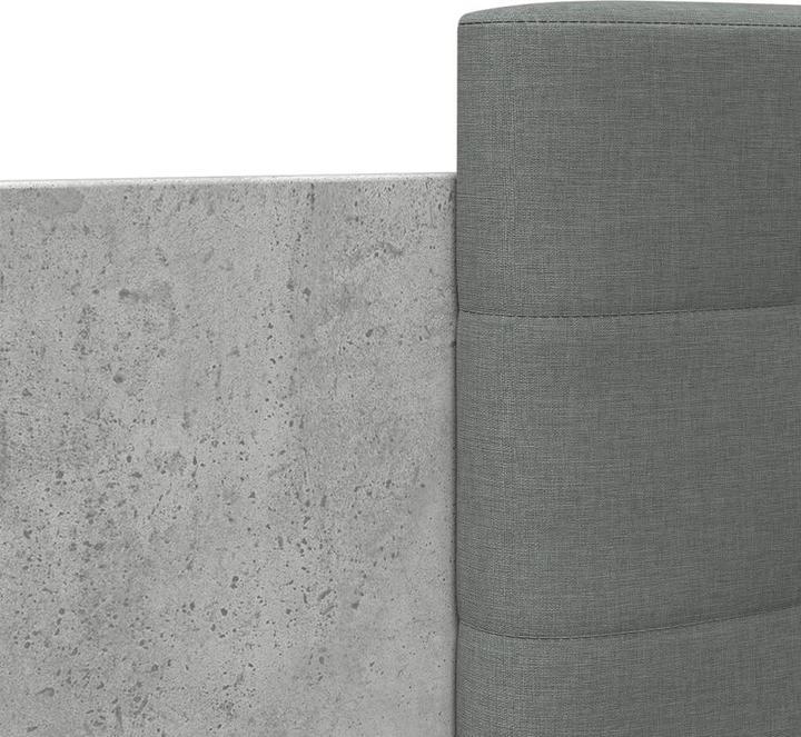 Produktbild VidaXL Bettgestell mit Kopfteil Betongrau (120 x 200 cm)
