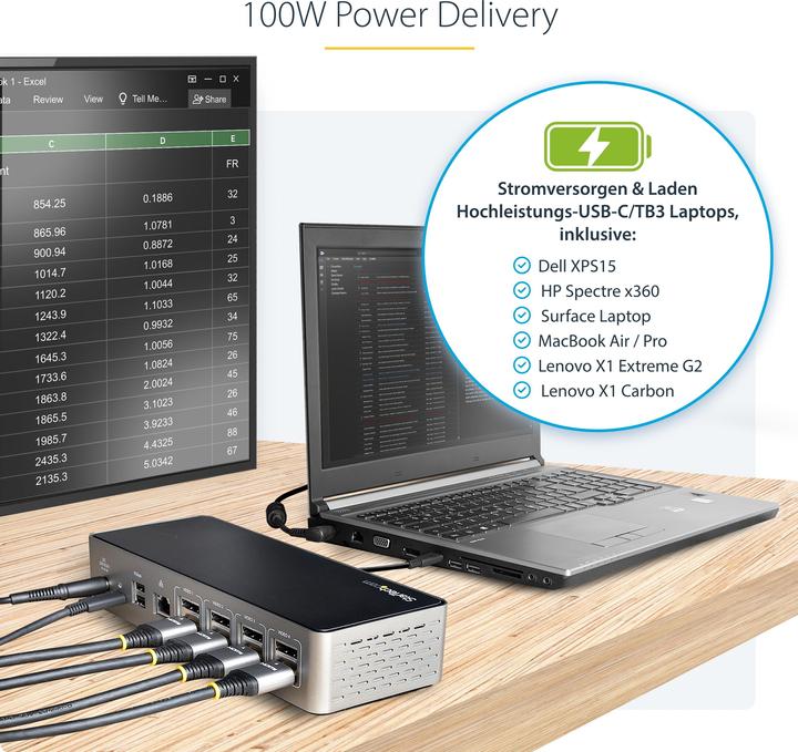 Immagine prodotto StarTech DK31C4DPPDUE (USB-C, 14 Porti)