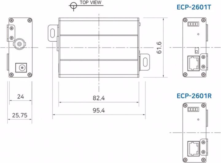 Produktbild InterCoax Ethernet-Extender ECP-2601-PKG