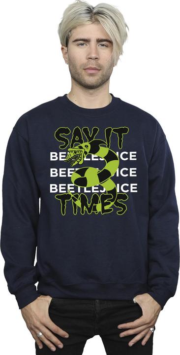 Immagine prodotto Beetlejuice Say It 3 Times Felpa Uomo (5XL)