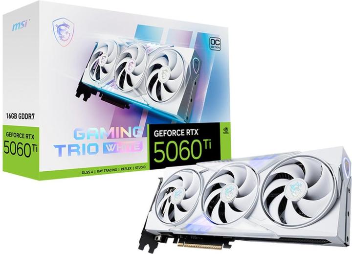 Actual product image MSI GeForce RTX 5060 Ti GAMING TRIO OC WHITE (16 GB)