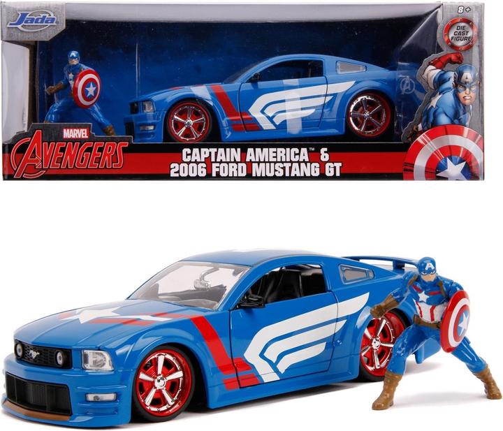 Image du produit Jada Avengers Captain America avec voiture 1:24