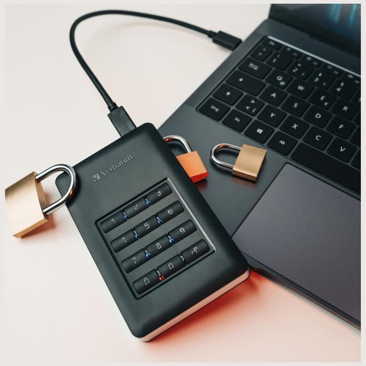 Immagine prodotto Verbatim unità HDD esterna USB 3.1 Secure (1 TB)