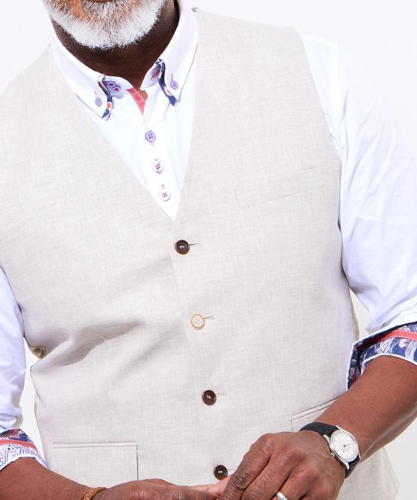Actual product image Joe Browns Woven Linen Blend Waistcoat (Frequency band 38 (2600 MHz))