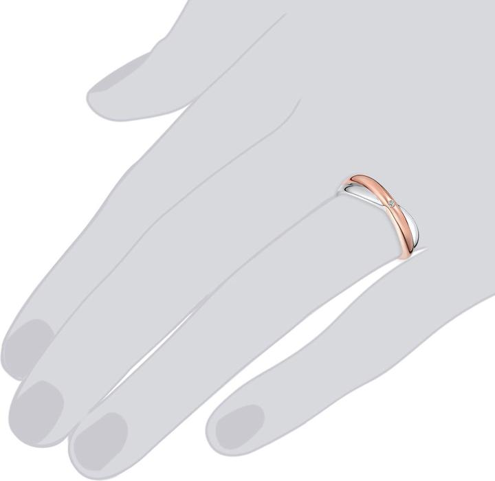 Immagine prodotto Rafaela Donata Donna Argento Diamante Argento/Oro Rosa - 10902 (58, 925 Argento)
