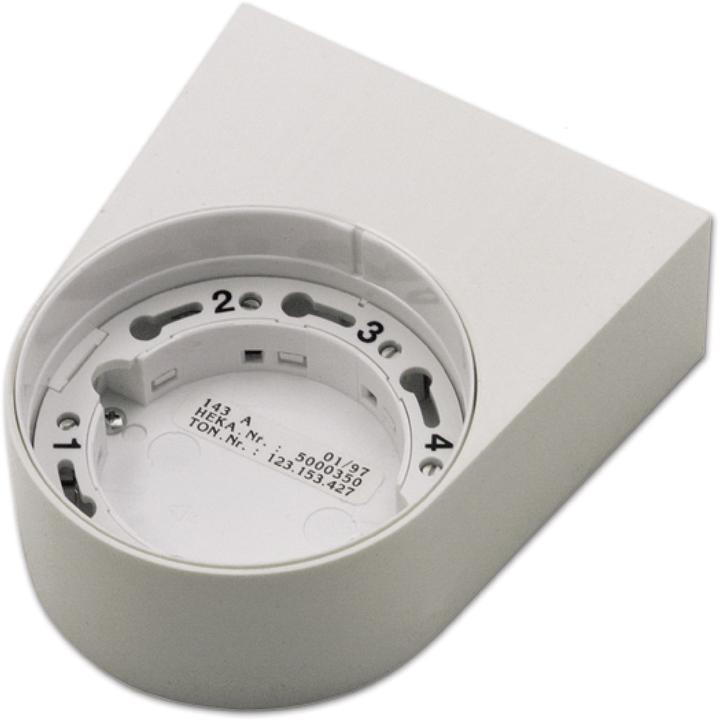 BSW Mounting base for wall mounting of smoke switches 134 W, white plastic (Indoor)