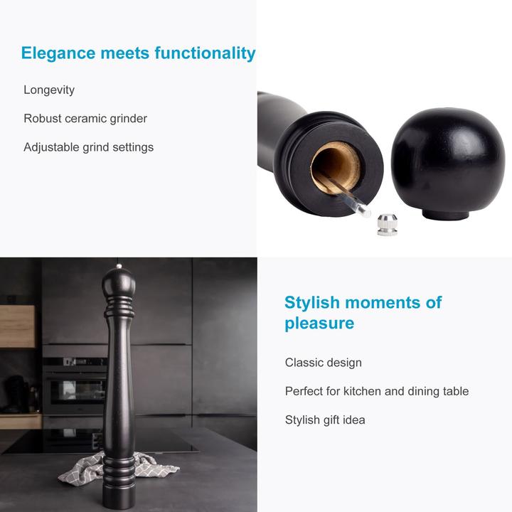 Actual product image Intirilife Pepper mill with ceramic grinder (Pepper, Salt)