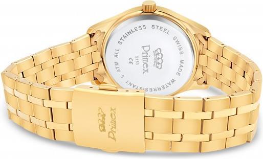 Immagine prodotto Primex Montre Swiss Made - Bracelet Metal Dore - Cadran Dore - Etanche 50 M (210 mm)