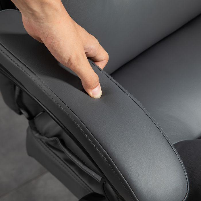 Immagine prodotto Swisshandel24 Bürostuhl mit Liegefunktion, ergonomisch Schreibtischstuhl Drehstuhl Dunkelgrau