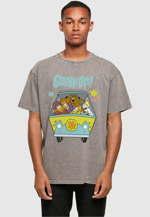 Image du produit Absolute Cult Scooby Doo - Groupe Mystery Machine Acid Washed Oversized Tee - 115125 (XL)