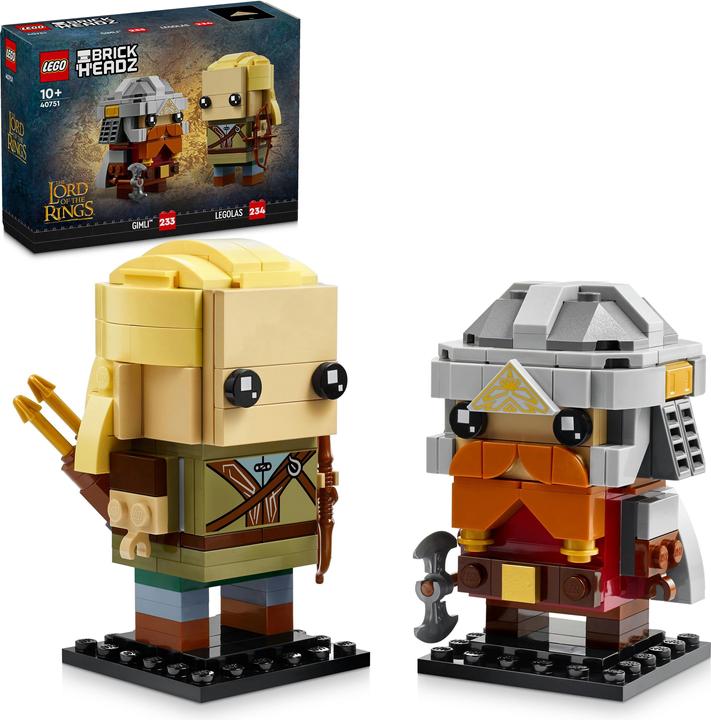 Produktbild LEGO Herr der Ringe Legolas und Gimli (40751, LEGO Brickheadz)