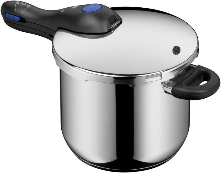 Produktbild WMF Schnellkochtopf 3tlg 6,5+3l grosses Kochsignal Perfect Plus Induktion (22 cm, Pfannenset + Topfset, Edelstahl)