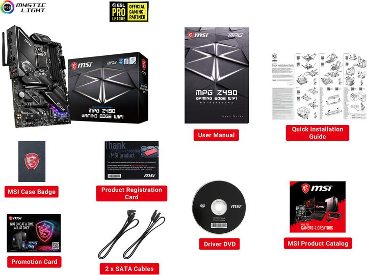 Immagine prodotto MSI MPG Z490 Gaming Edge Wifi (LGA 1200, Intel Z490, ATX)