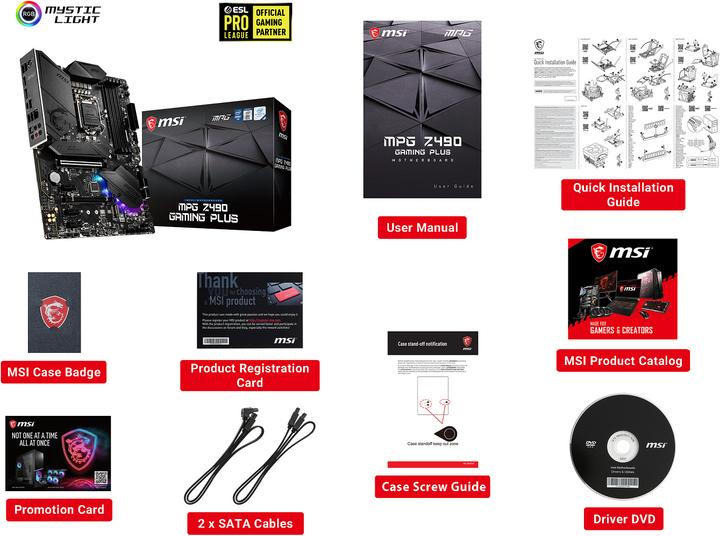 Image du produit MSI MPG Z490 Gaming Plus (LGA 1200, Intel Z490, ATX)