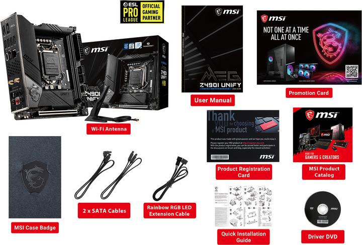 Immagine prodotto MSI MPG Z490i UNIFY (LGA 1200, Intel Z490, Mini-ITX)