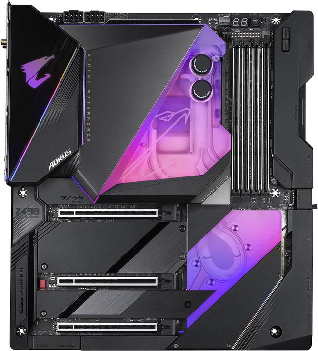 Actual product image Gigabyte Z490 Aorus Xtreme Waterforce (LGA 1200, Intel Z490, E-ATX)