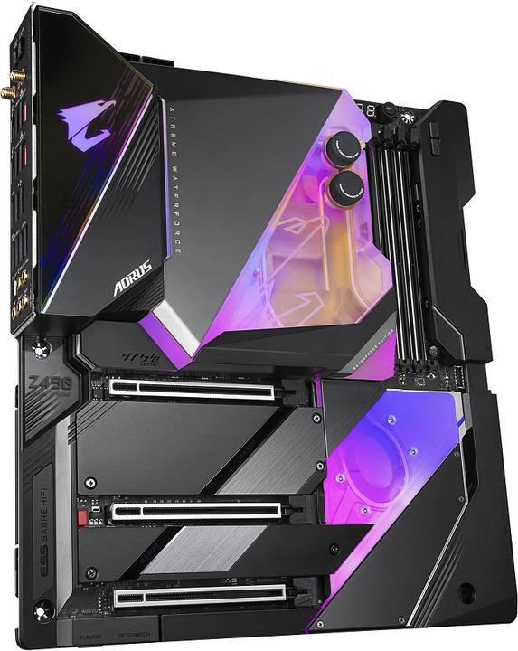 Actual product image Gigabyte Z490 Aorus Xtreme Waterforce (LGA 1200, Intel Z490, E-ATX)