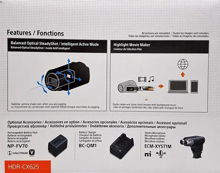 Produktbild Sony Hdr Cx625 (2.29 Mpx, 50p, 30 x)
