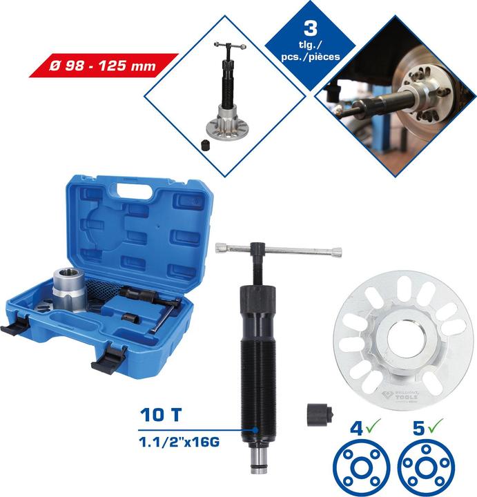 Produktbild Brilliant Tools Hydraulischer Ausdrücker für Antriebswellen, 98 mm - 12,5 cm