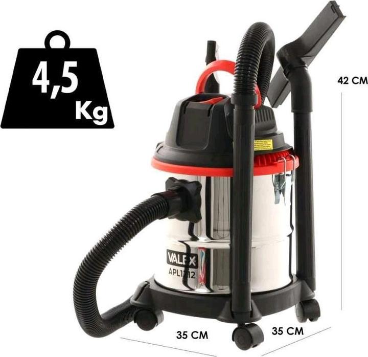 Immagine prodotto Valex APL1212 Aspirapolvere a tamburo a umido e a secco 1200 W (Aspirapolvere a umido e a secco)