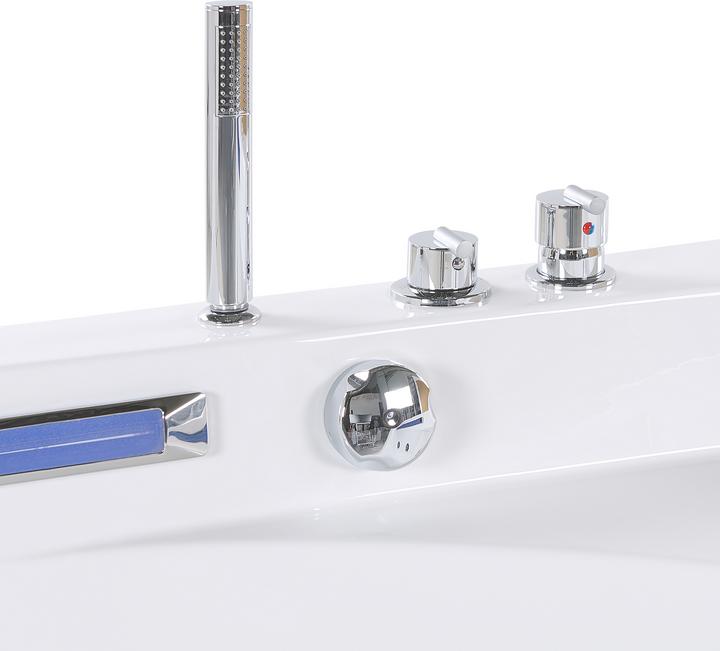 Actual product image Beliani Whirlpool bath corner model with LED 211 x 150 cm CACERES (335 l, 211 cm, 150 cm)