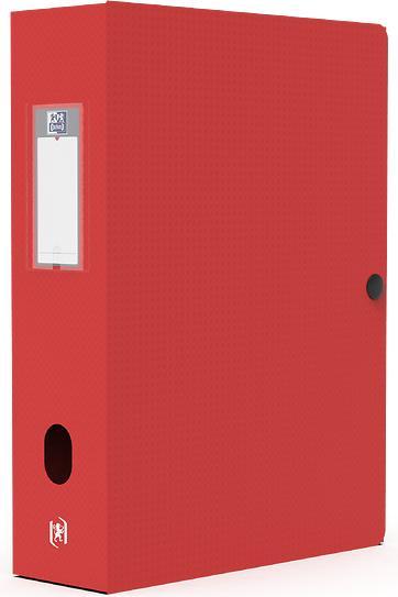 Elba Sammelbox Memphis, Füllhöhe: 80 mm, DIN A4, rot aus PP, Stärke: 0,7 mm, mit beschriftbarem Rückensch (A4, 1 x)