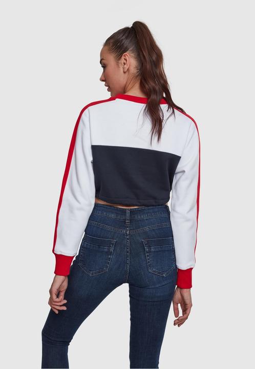 Image du produit Urban Classics Ladies Cropped 3-Tone Stripe Crew (XL)