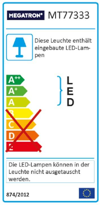 Energie-Label Megatron LED Feuchtraumleuchte mit Bewegungsmelder Bewgegungsmelder Fera (3600 lm)
