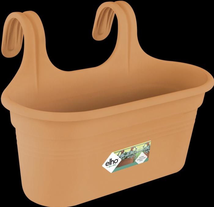 Produktbild Elho Balkonkasten Easy Hanger Green Basics, oval, 26x36x25,7 cm, aus Kunststoff in terracotta (26.20 cm)