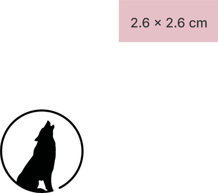 Produktbild minink Temporäres Tattoo – Heulender Wolf