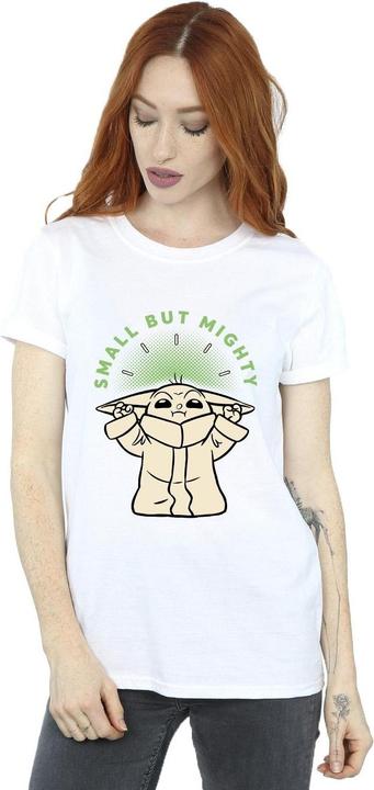 Immagine prodotto Star Wars The Mandalorian Small But Mighty Grogu Maglietta Ampia Donna (M)