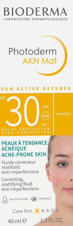Image du produit Bioderma Photoderm Akn Mat SPF30 (Crème solaire visage, SPF 30, 40 ml, 150 g)