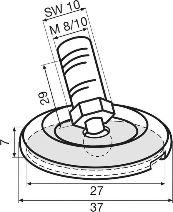 Produktbild Werkstarck Höhenversteller (1 Stück)