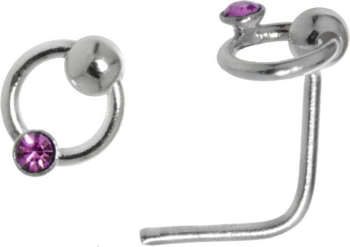 Bijouteria Nasenpiercing (Silber 925, Kristall)
