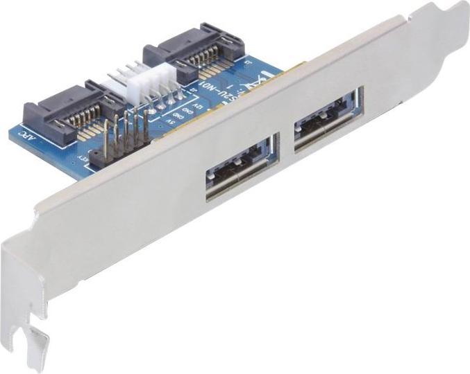 Produktbild Delock Slot bracket 2x eSATAp 5V/12V with Low Profile Bracket